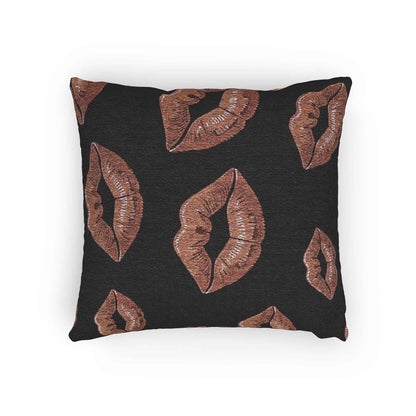 Rose Lip Pattern Woven Accent Cushion - 4