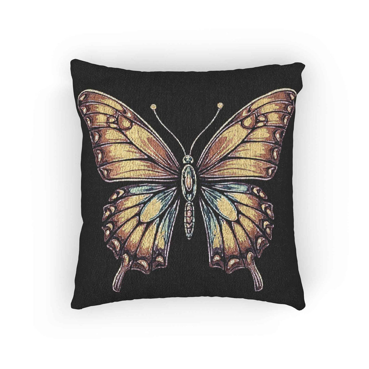 Gold Wing Butterfly Woven Accent Cushion - 3