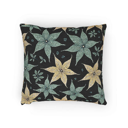Teal and Gold Star Flower Woven Accent Cushion - 2