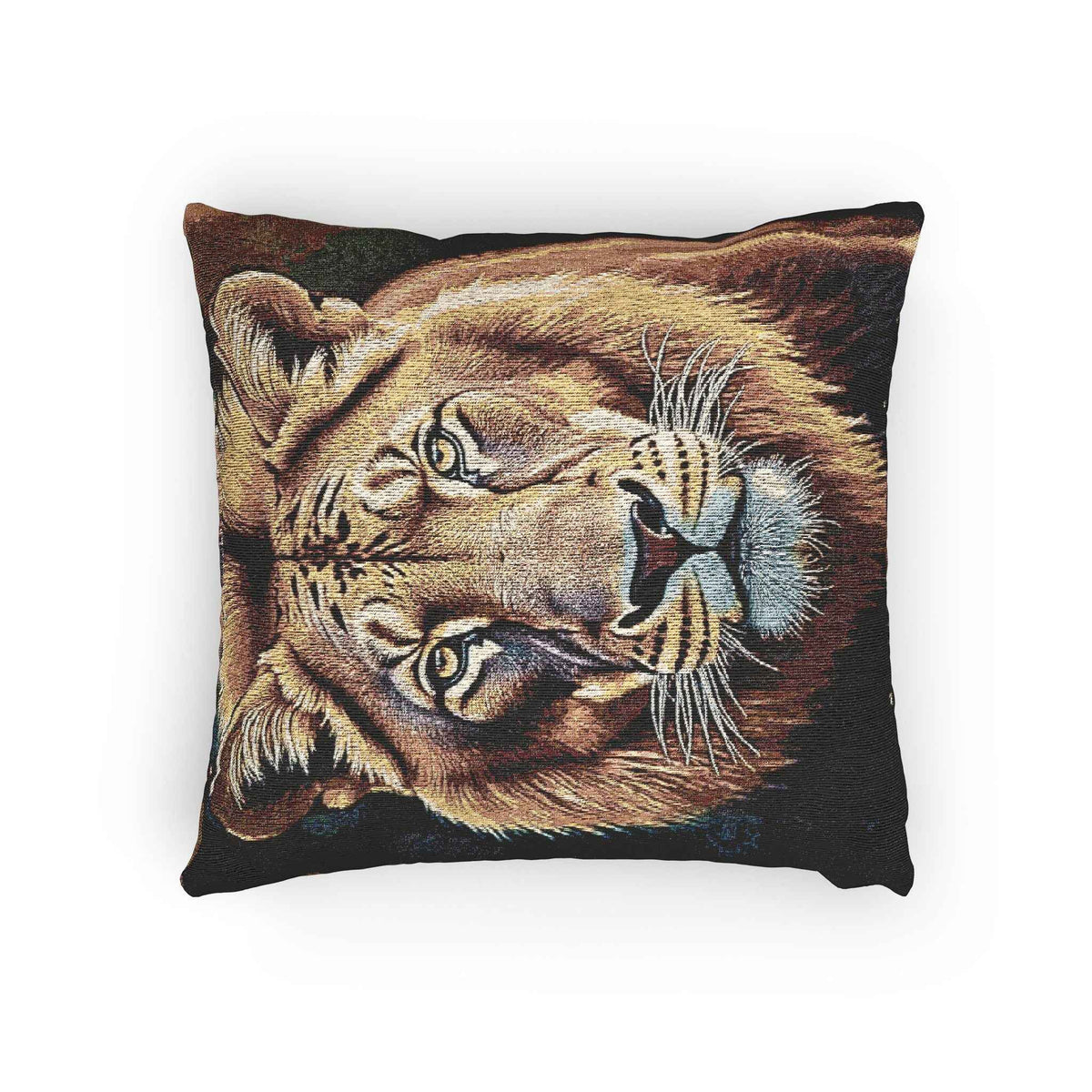 Tiger Portrait Woven Accent Cushion - 4
