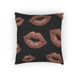 Rose Lip Pattern Woven Accent Cushion - 1