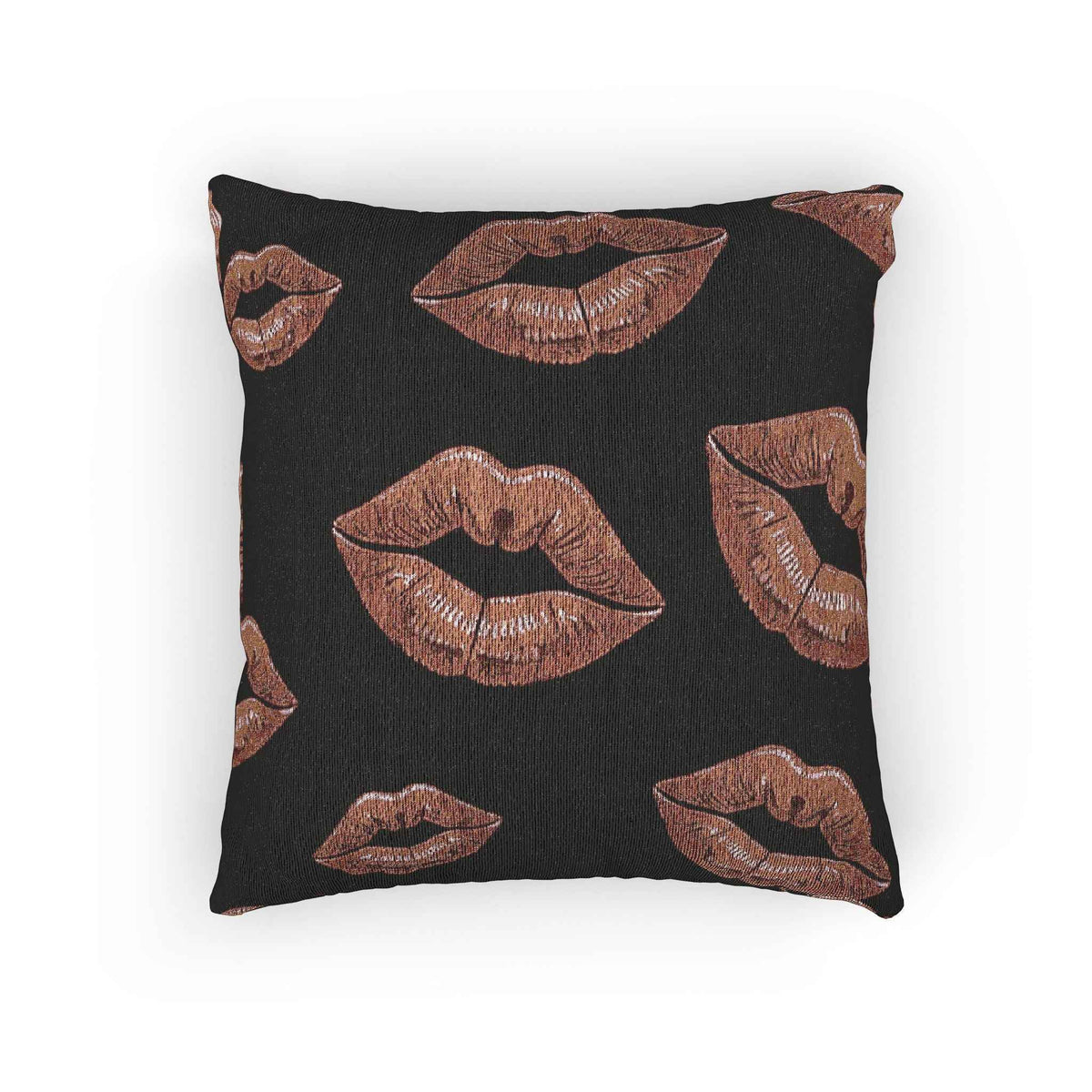 Rose Lip Pattern Woven Accent Cushion - 1