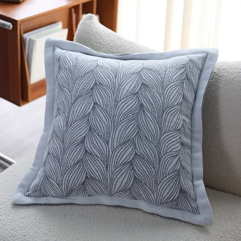 Leaf Pattern Filled Knit Cushion - 8