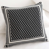 Bordered Houndstooth Knit Cushion Cover - 2