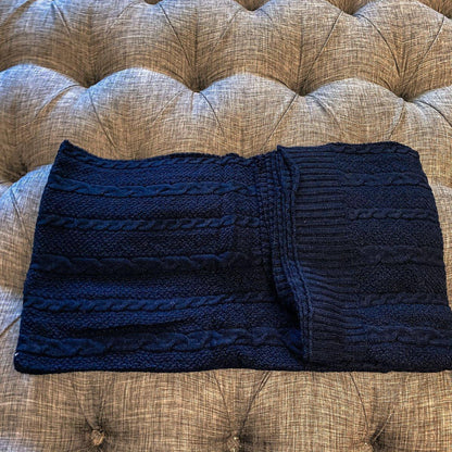 Cable and Diamond Knit Throw Blanket - 15