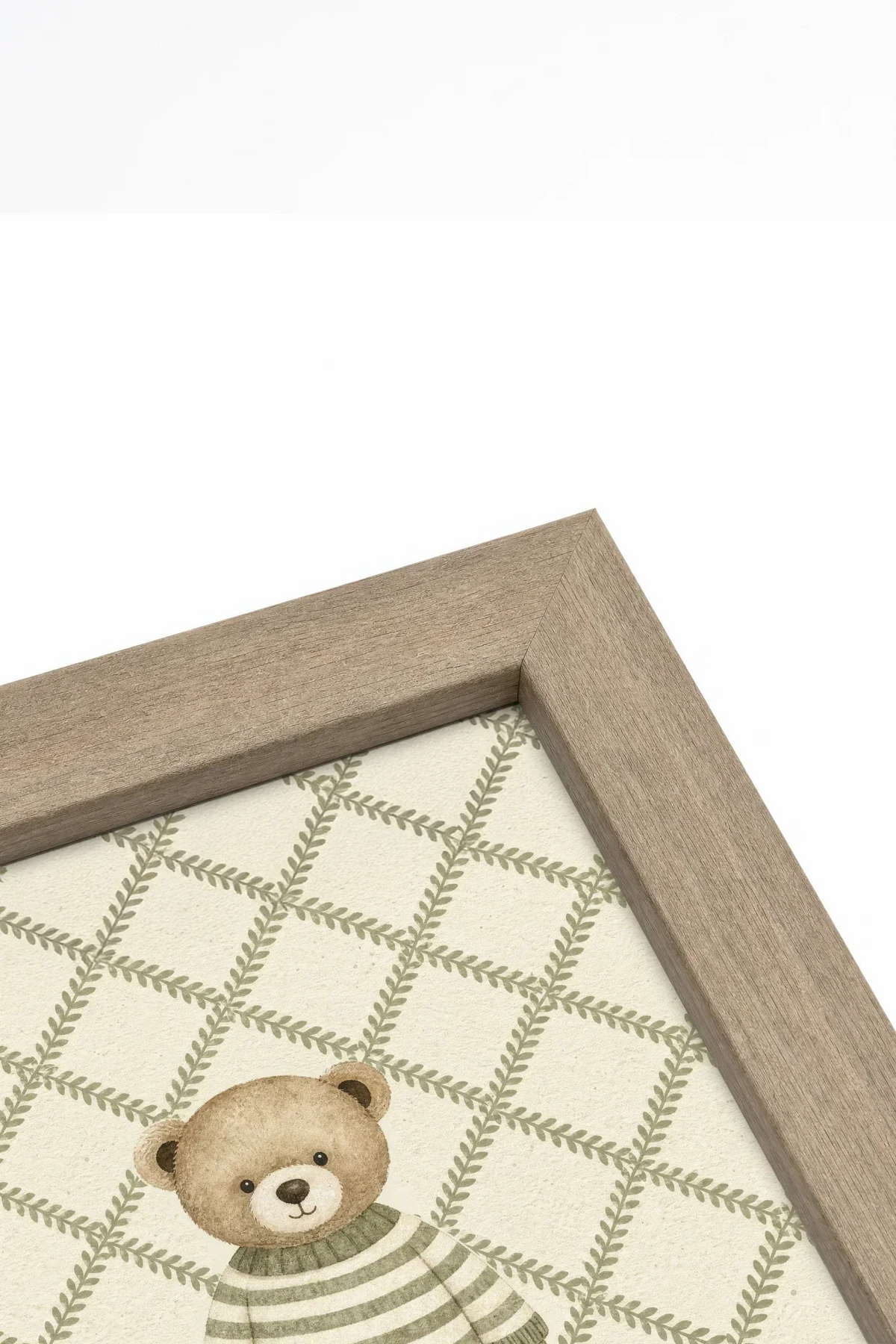 Brown Framed Bear Illustration Wall Art - 2