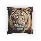 Tiger Portrait Woven Accent Cushion - 1