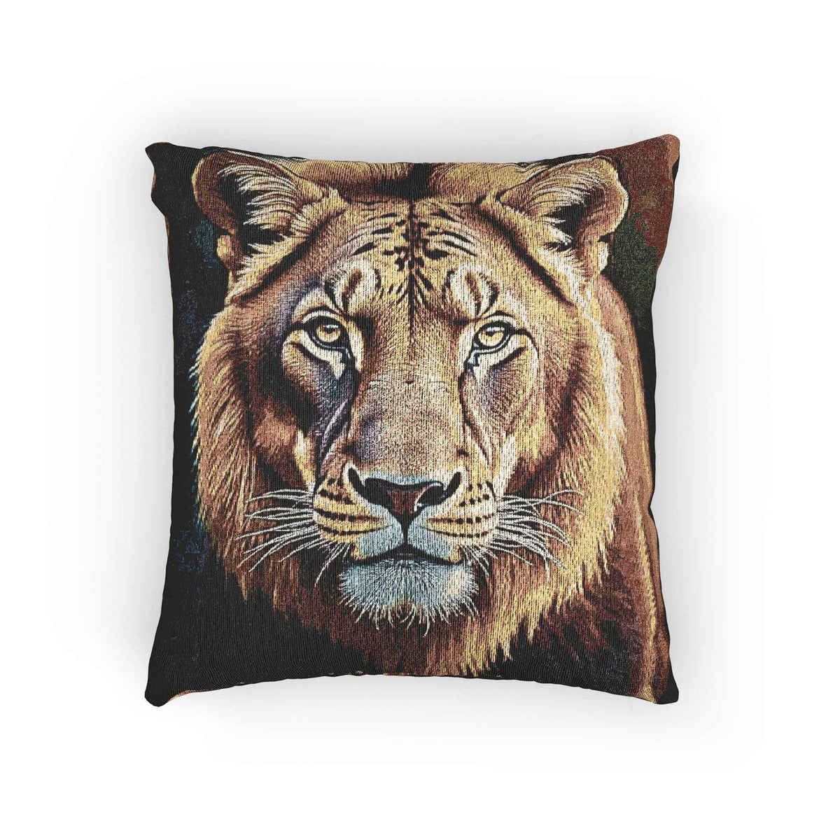 Tiger Portrait Woven Accent Cushion - 1
