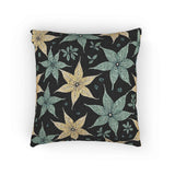 Teal and Gold Star Flower Woven Accent Cushion - 1