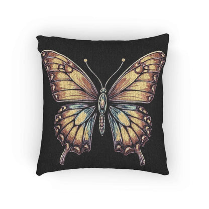 Gold Wing Butterfly Woven Accent Cushion - 1