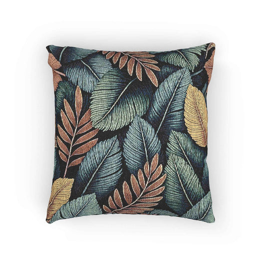 Tropical Leaf Woven Accent Cushion - 1