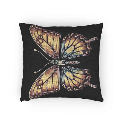 Gold Wing Butterfly Woven Accent Cushion - 2