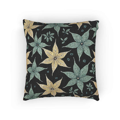 Teal and Gold Star Flower Woven Accent Cushion - 3